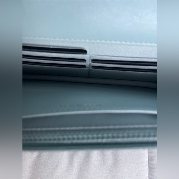 SOLD Chanel 19 Quilted Wallet Chain WOC Light Blue lambskin Mixed Hardware 22B - Picture 11 of 15